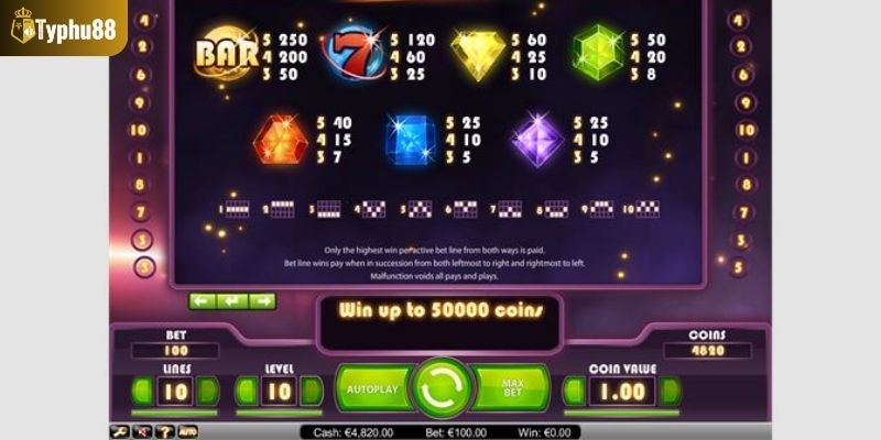 Sự lựa chọn phong phú hệ thống trò starburst 